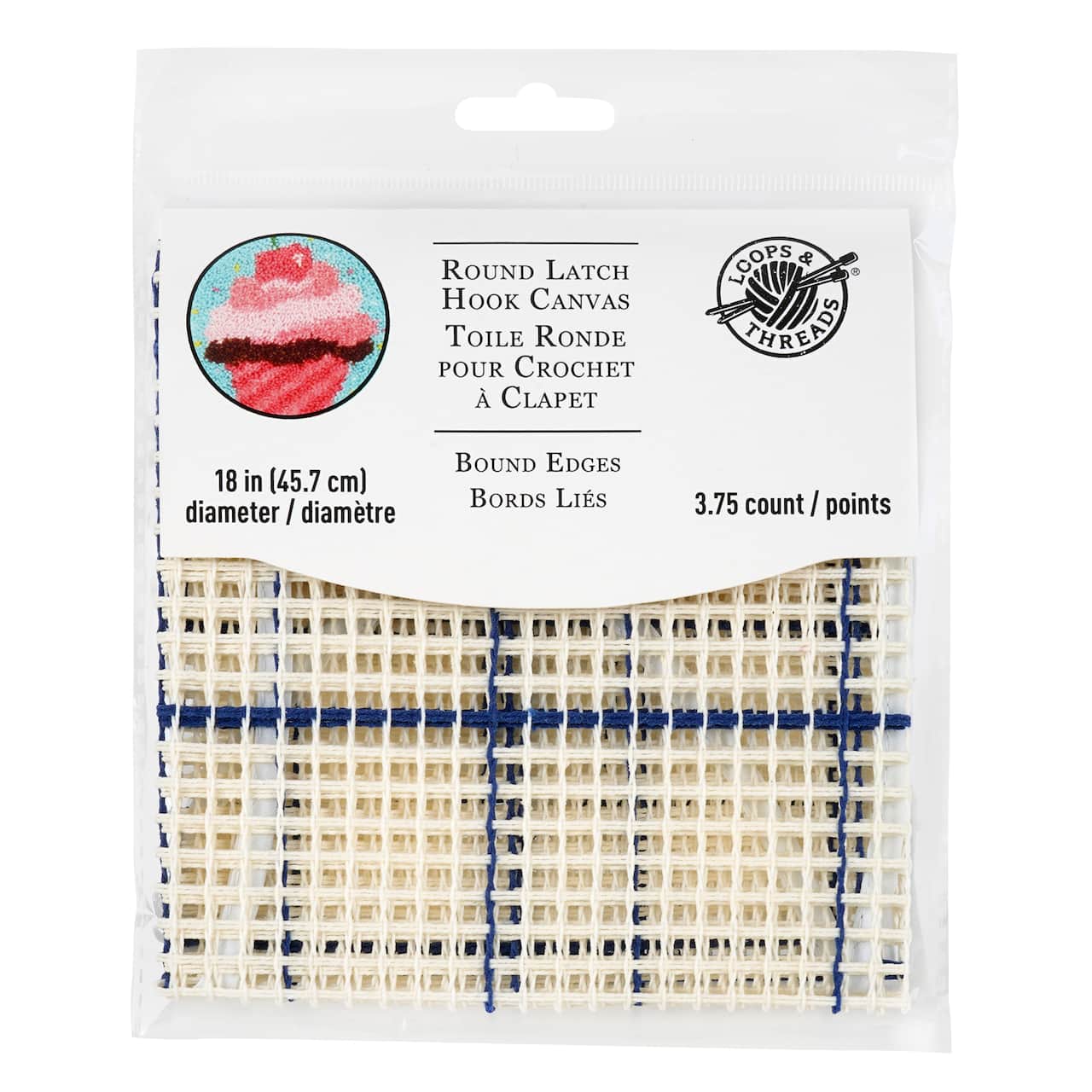 12 Pack: 18 Round Latch Hook Canvas by Loops & Threads®